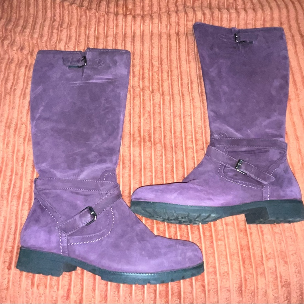 Hotter Purple Suede Boots